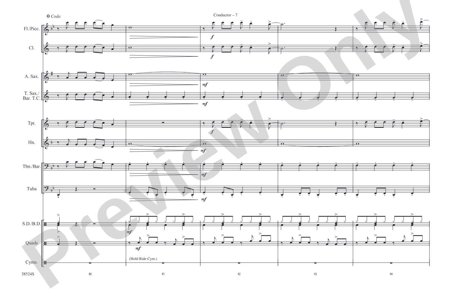 Grenade: Marching Band Conductor Score & Parts