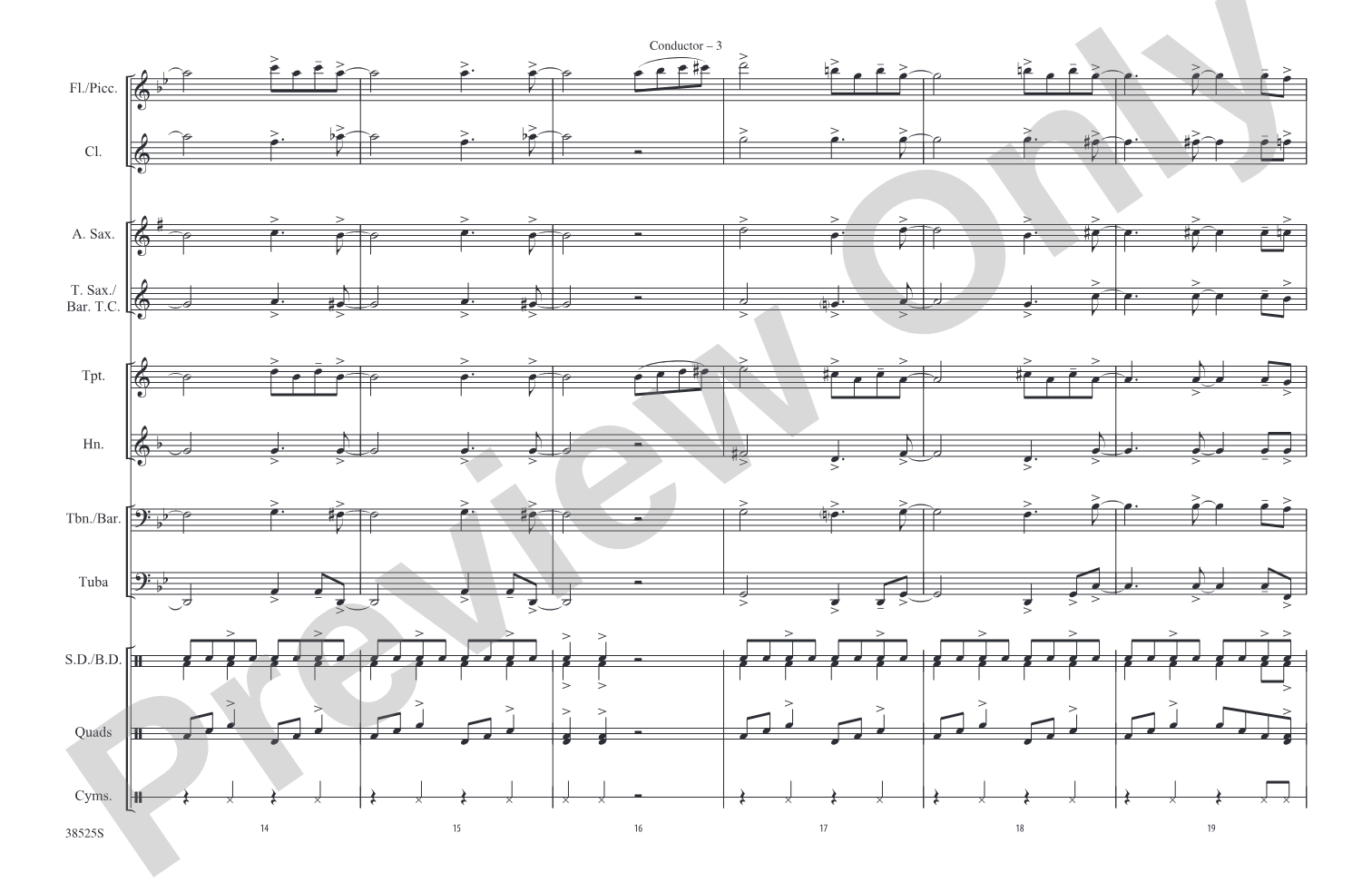 Birth of the Blues: Marching Band Conductor Score & Parts