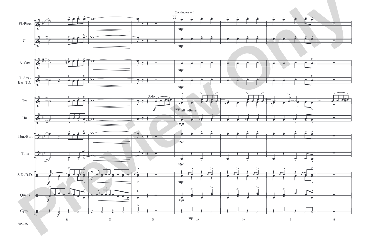 Birth of the Blues: Marching Band Conductor Score & Parts