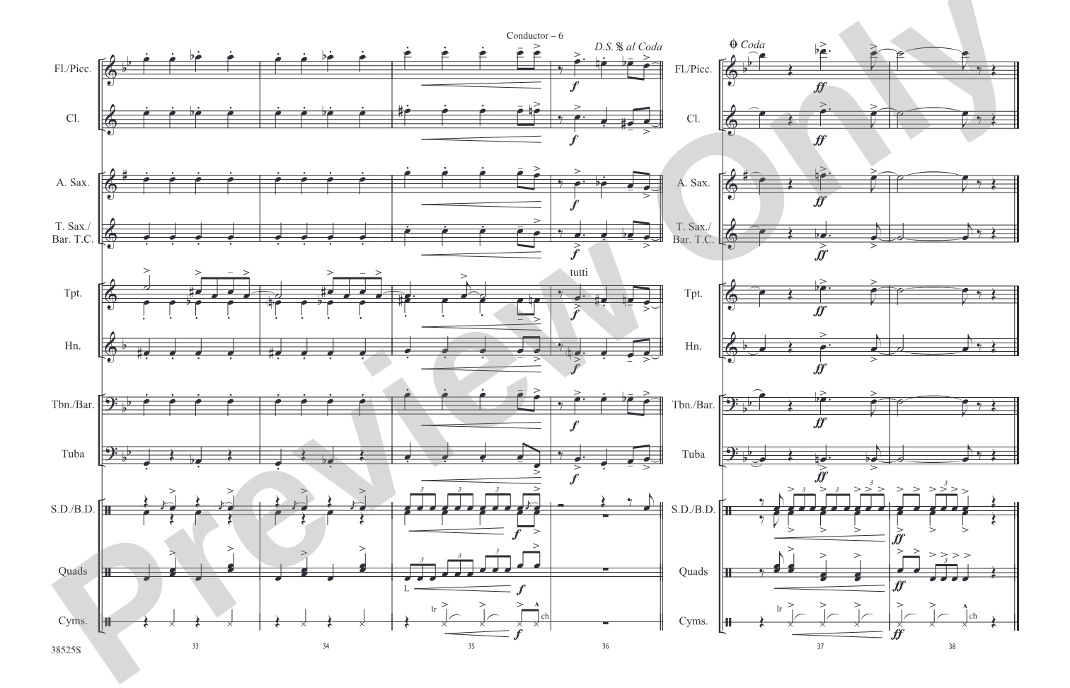 Birth of the Blues: Marching Band Conductor Score & Parts