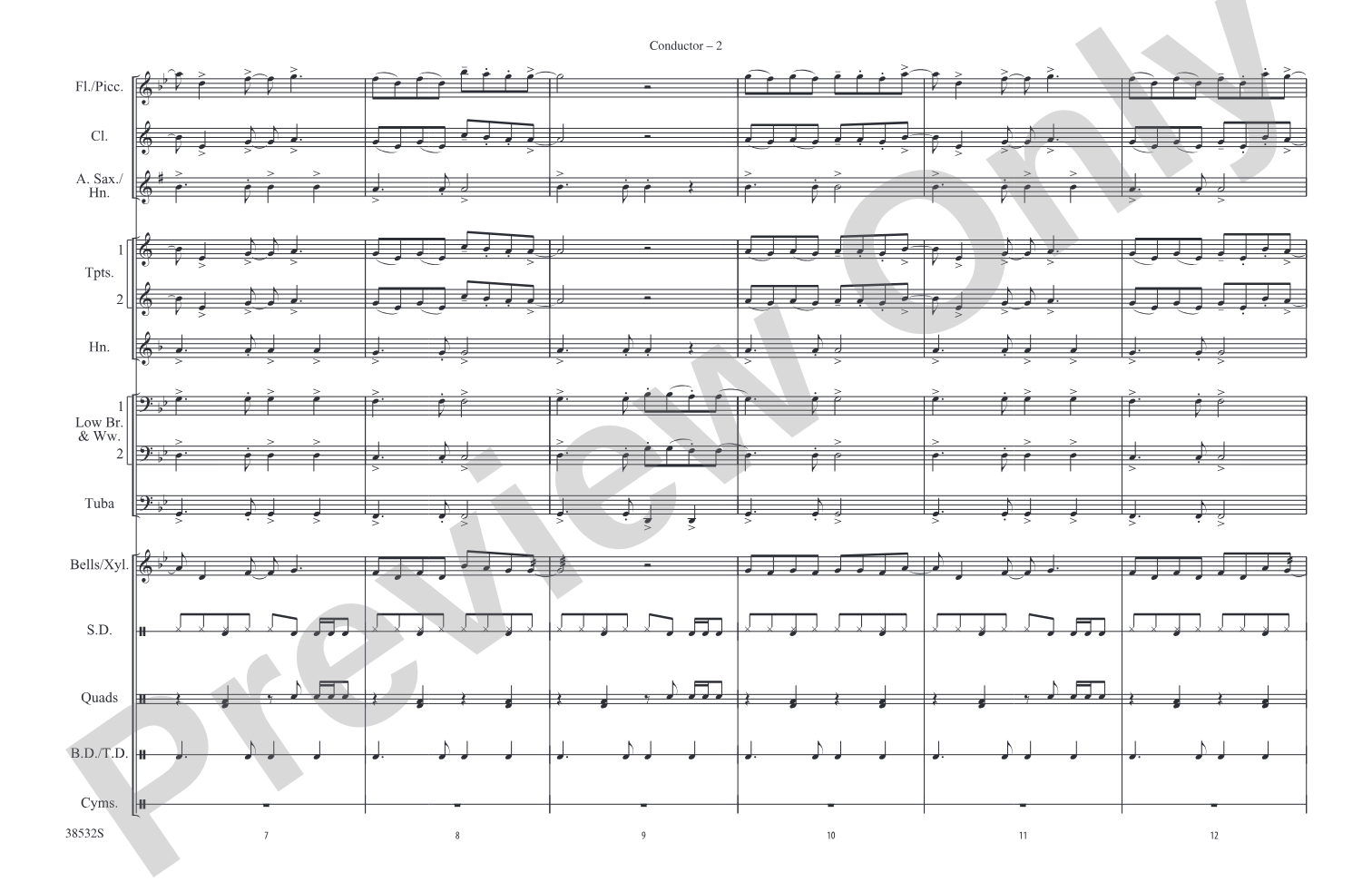 Hot Stuff: Marching Band Conductor Score & Parts