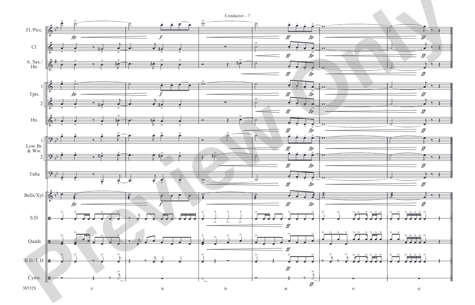 Hot Stuff: Marching Band Conductor Score & Parts