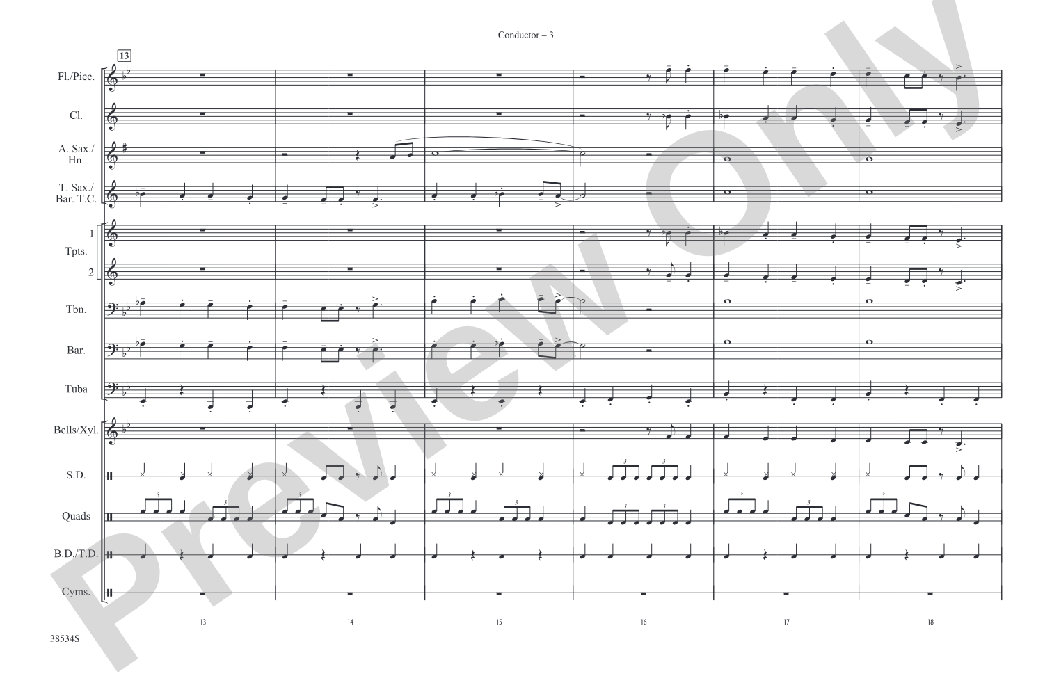 19th Nervous Breakdown: Marching Band Conductor Score & Parts