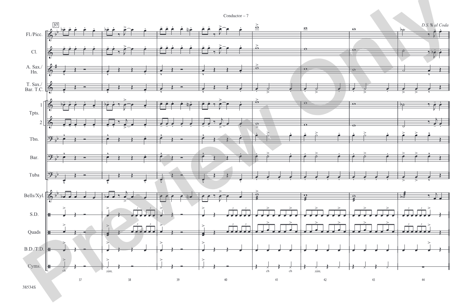 19th Nervous Breakdown: Marching Band Conductor Score & Parts