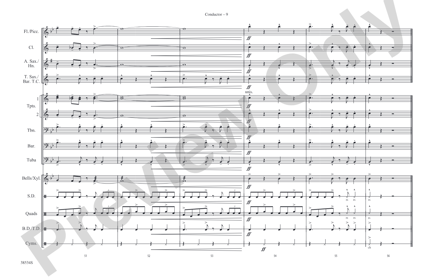 19th Nervous Breakdown: Marching Band Conductor Score & Parts