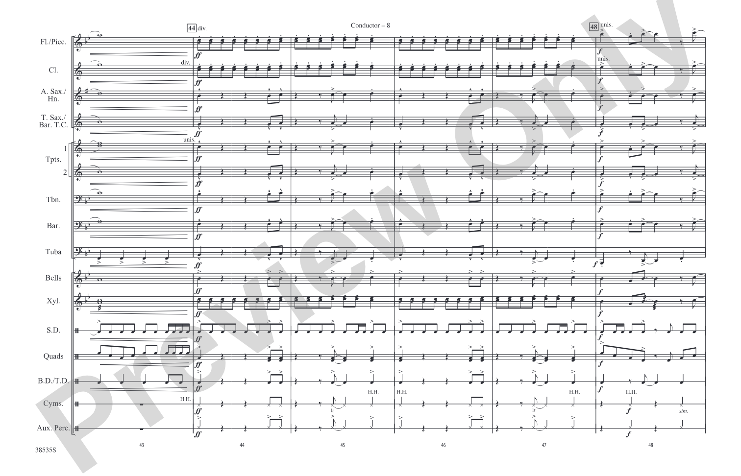 Prologue / Little Shop of Horrors: Marching Band Conductor Score & Parts