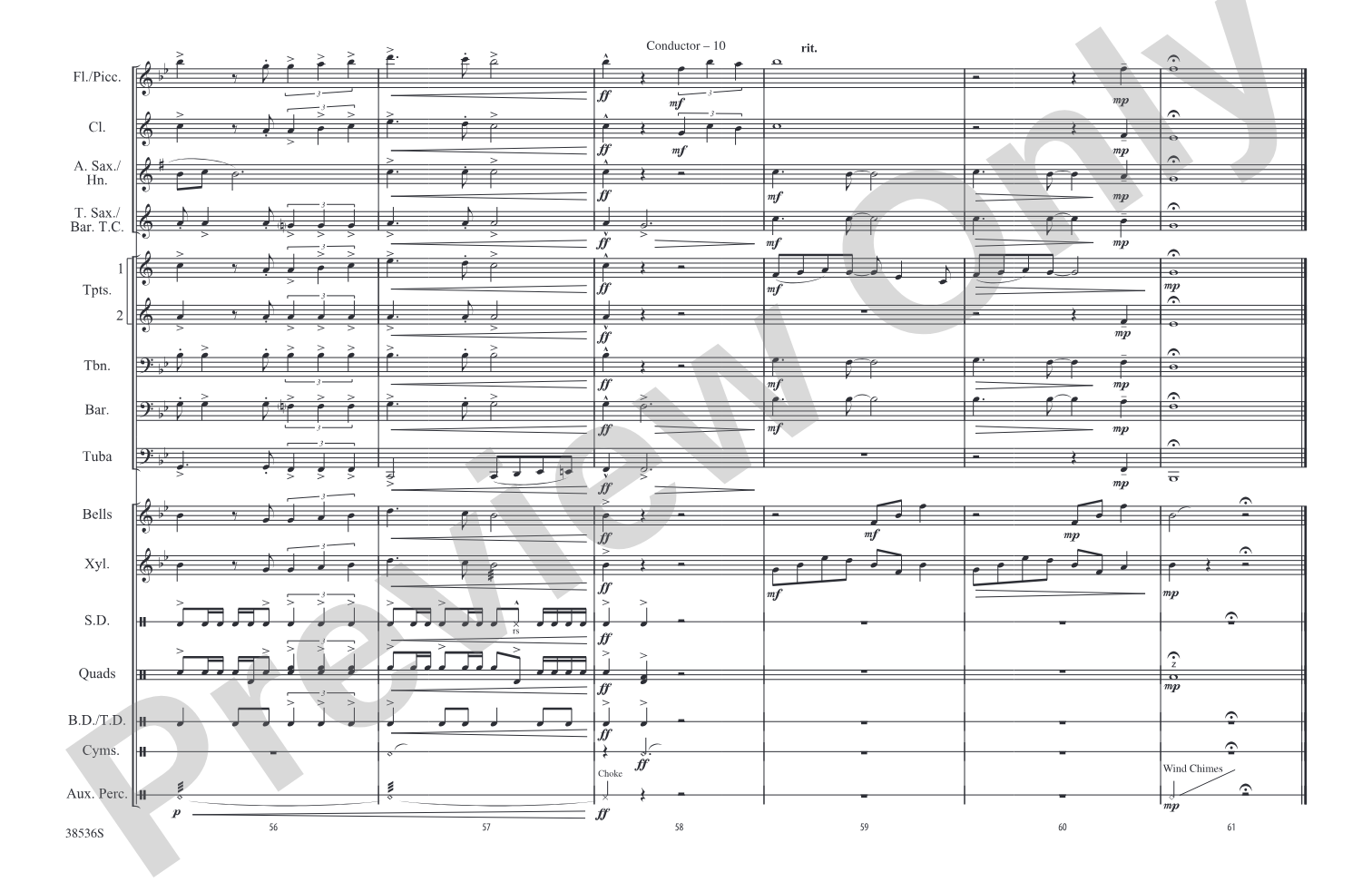Dentist! / Suddenly, Seymour: Marching Band Conductor Score & Parts