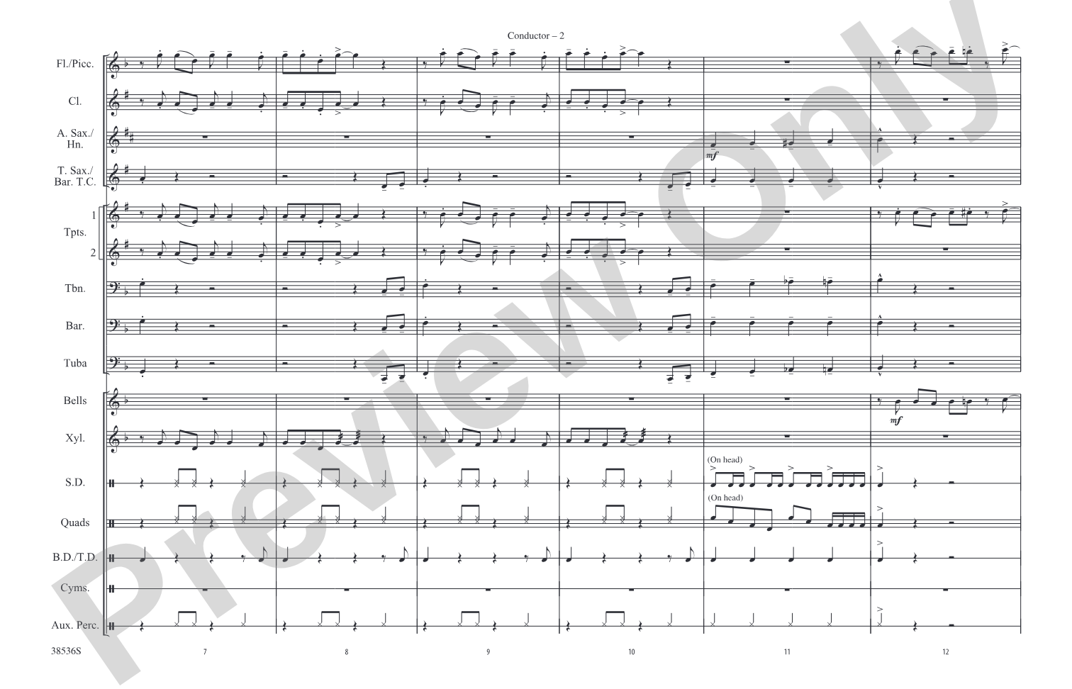 Dentist! / Suddenly, Seymour: Marching Band Conductor Score & Parts