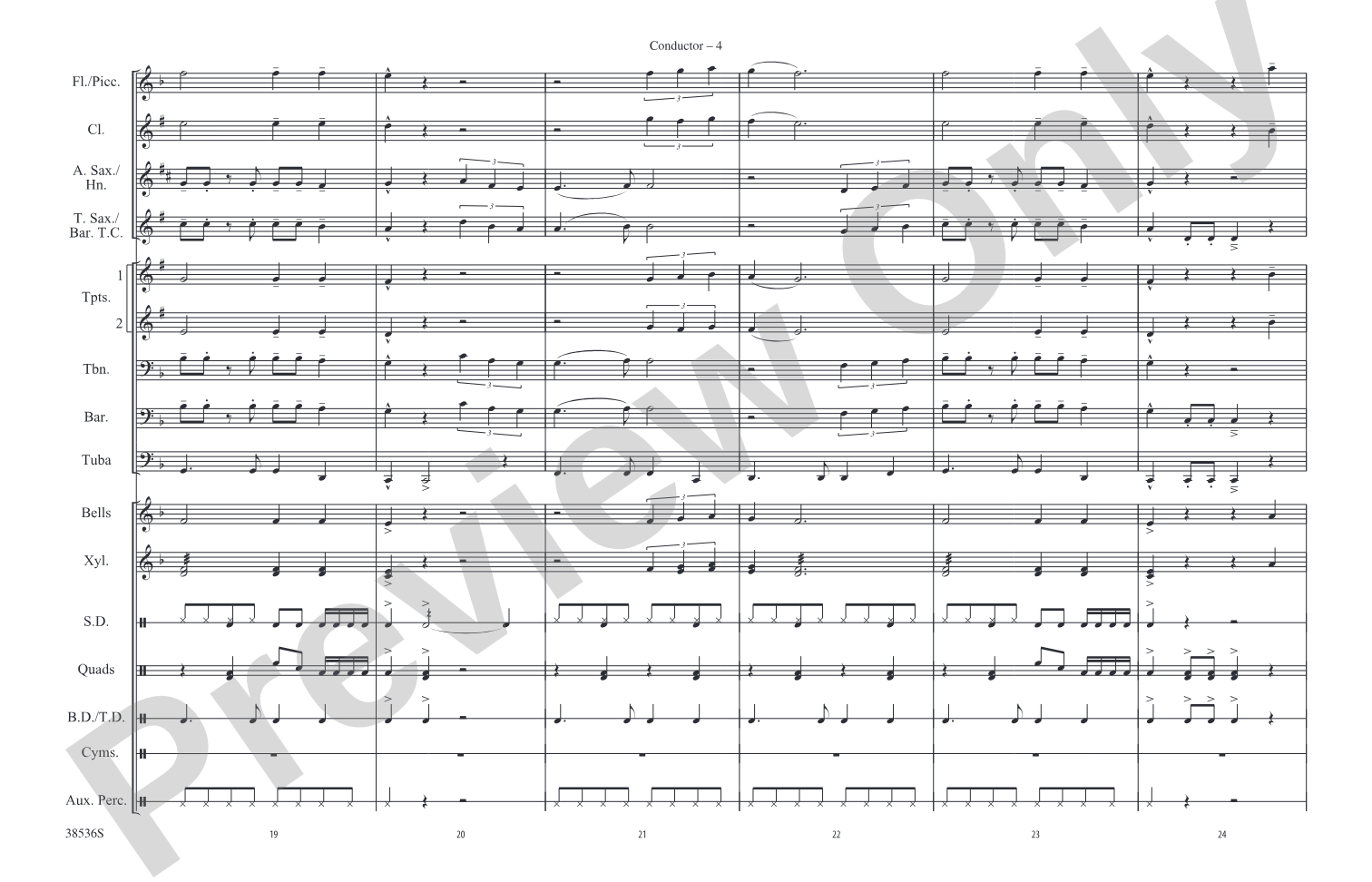 Dentist! / Suddenly, Seymour: Marching Band Conductor Score & Parts