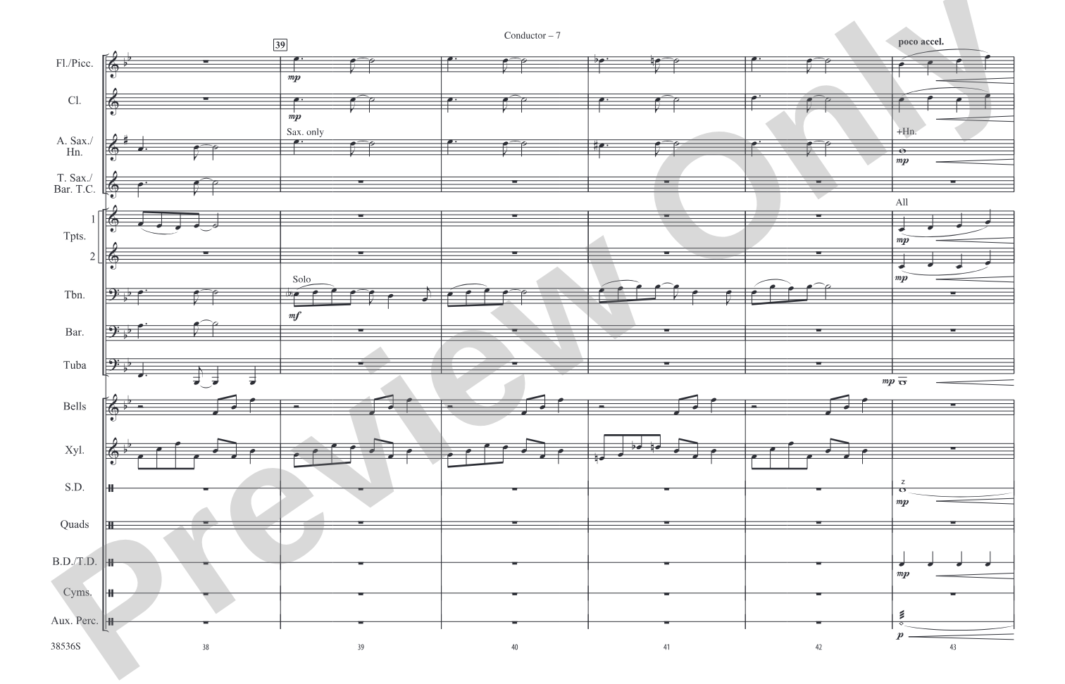 Dentist! / Suddenly, Seymour: Marching Band Conductor Score & Parts