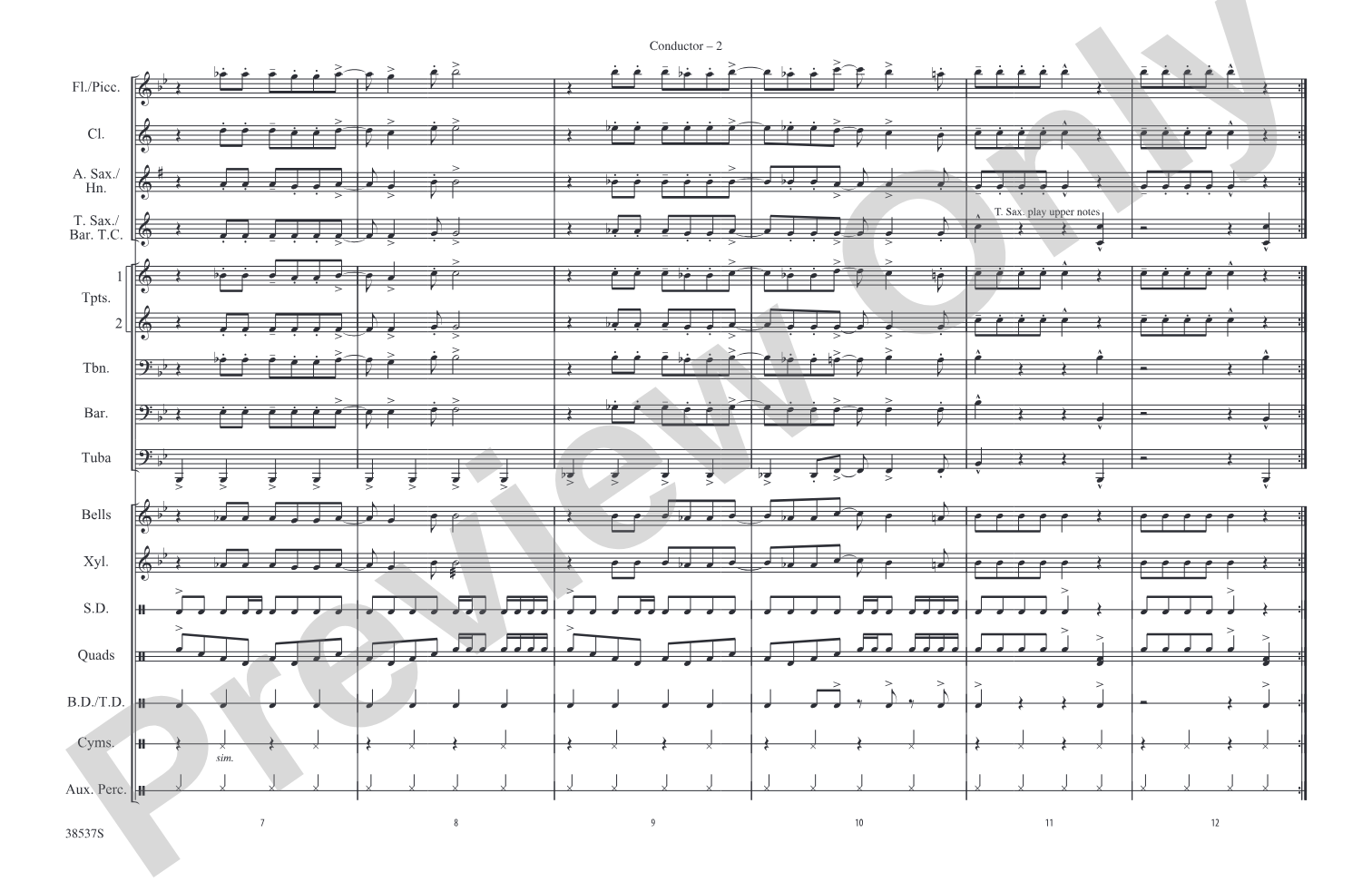Finale (Don't Feed the Plants): Marching Band Conductor Score & Parts