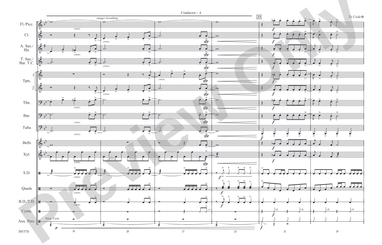 Finale (Don't Feed the Plants): Marching Band Conductor Score & Parts