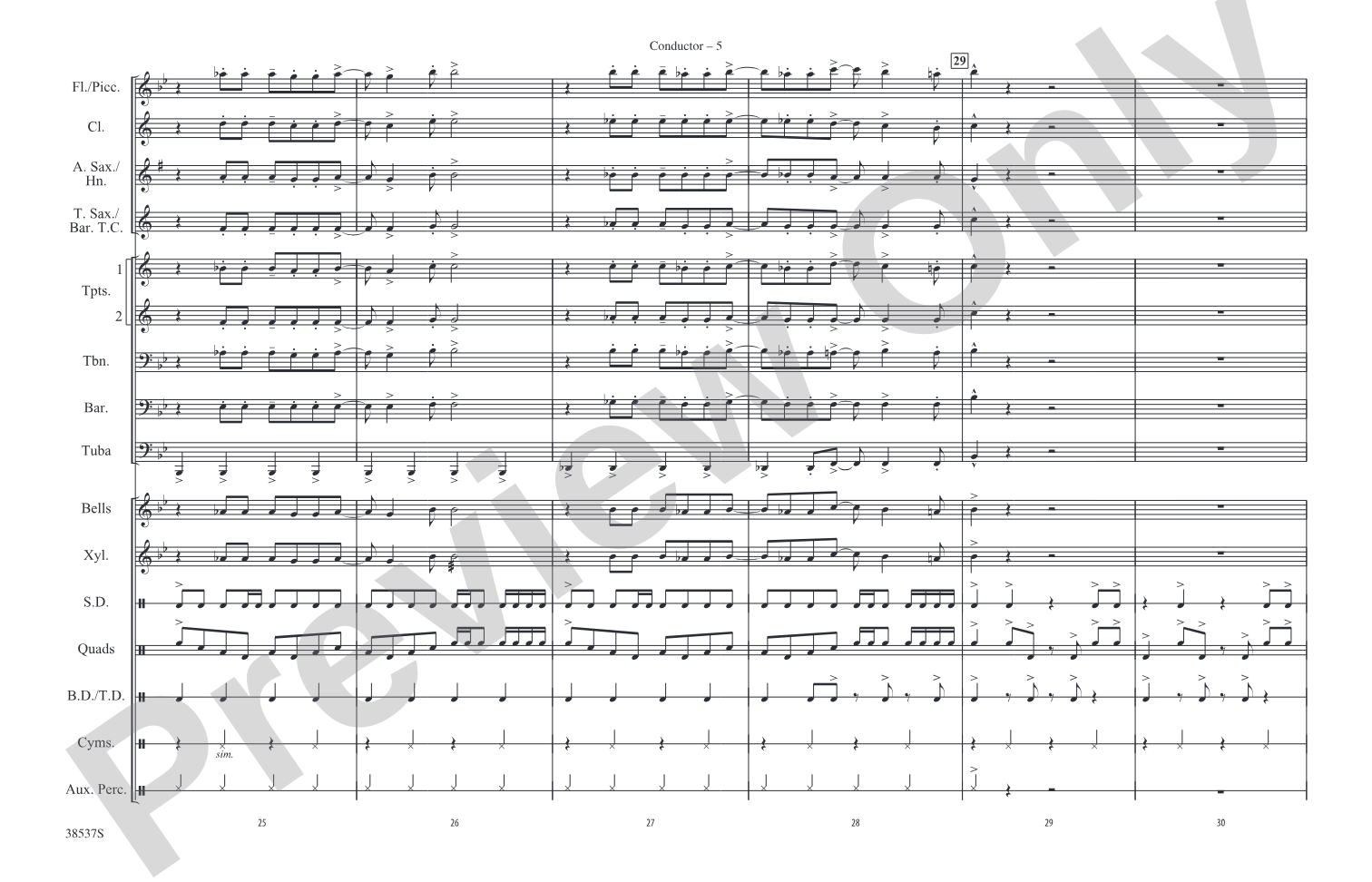 Finale (Don't Feed the Plants): Marching Band Conductor Score & Parts