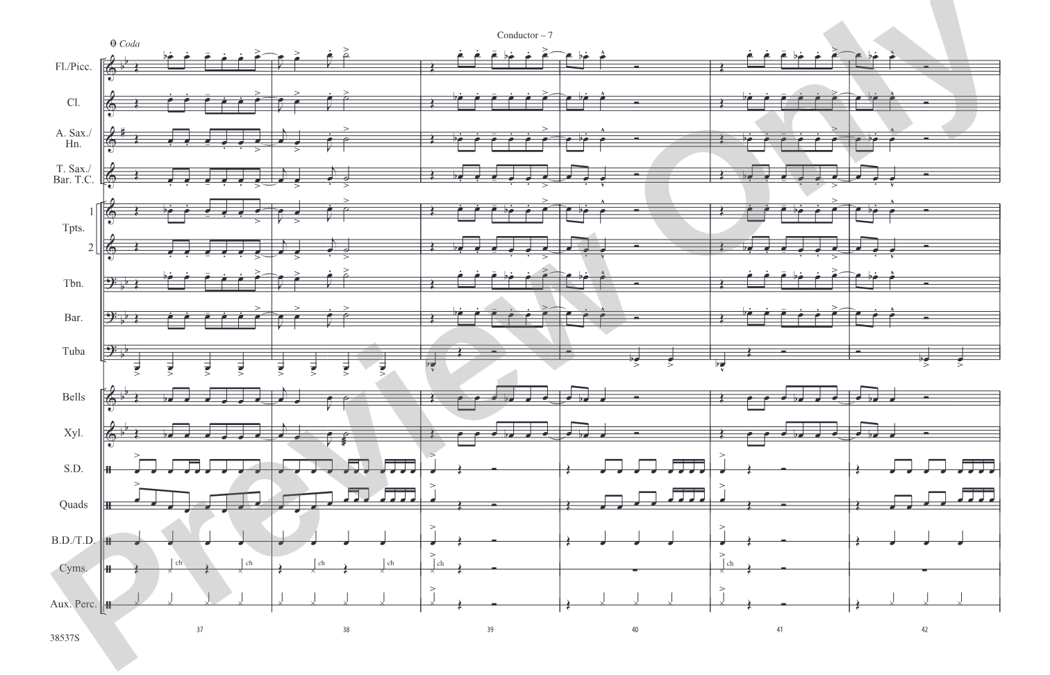 Finale (Don't Feed the Plants): Marching Band Conductor Score & Parts