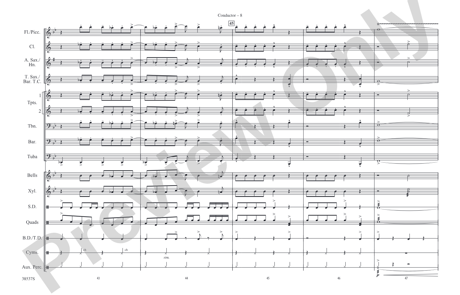 Finale (Don't Feed the Plants): Marching Band Conductor Score & Parts