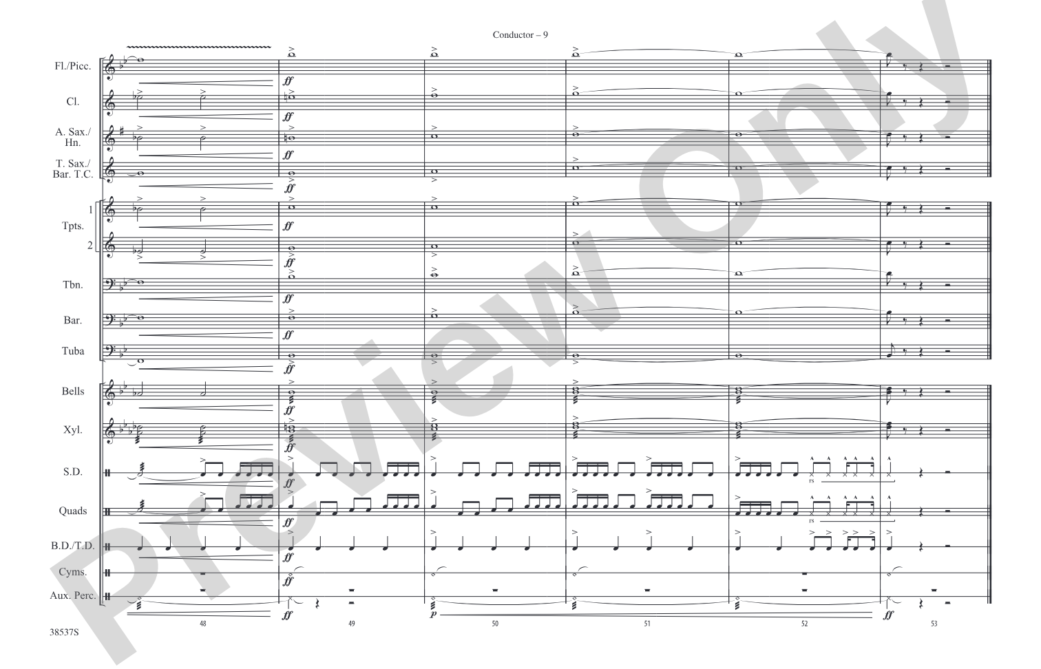 Finale (Don't Feed the Plants): Marching Band Conductor Score & Parts