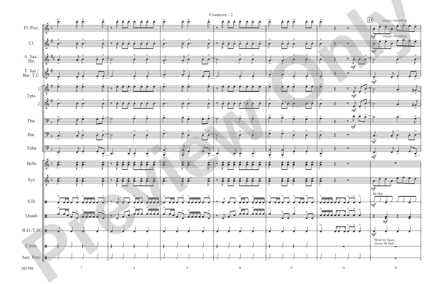 Let It Rock: Marching Band Conductor Score & Parts