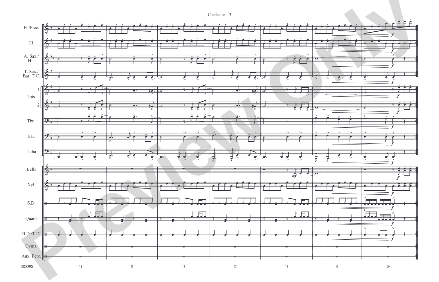 Let It Rock: Marching Band Conductor Score & Parts