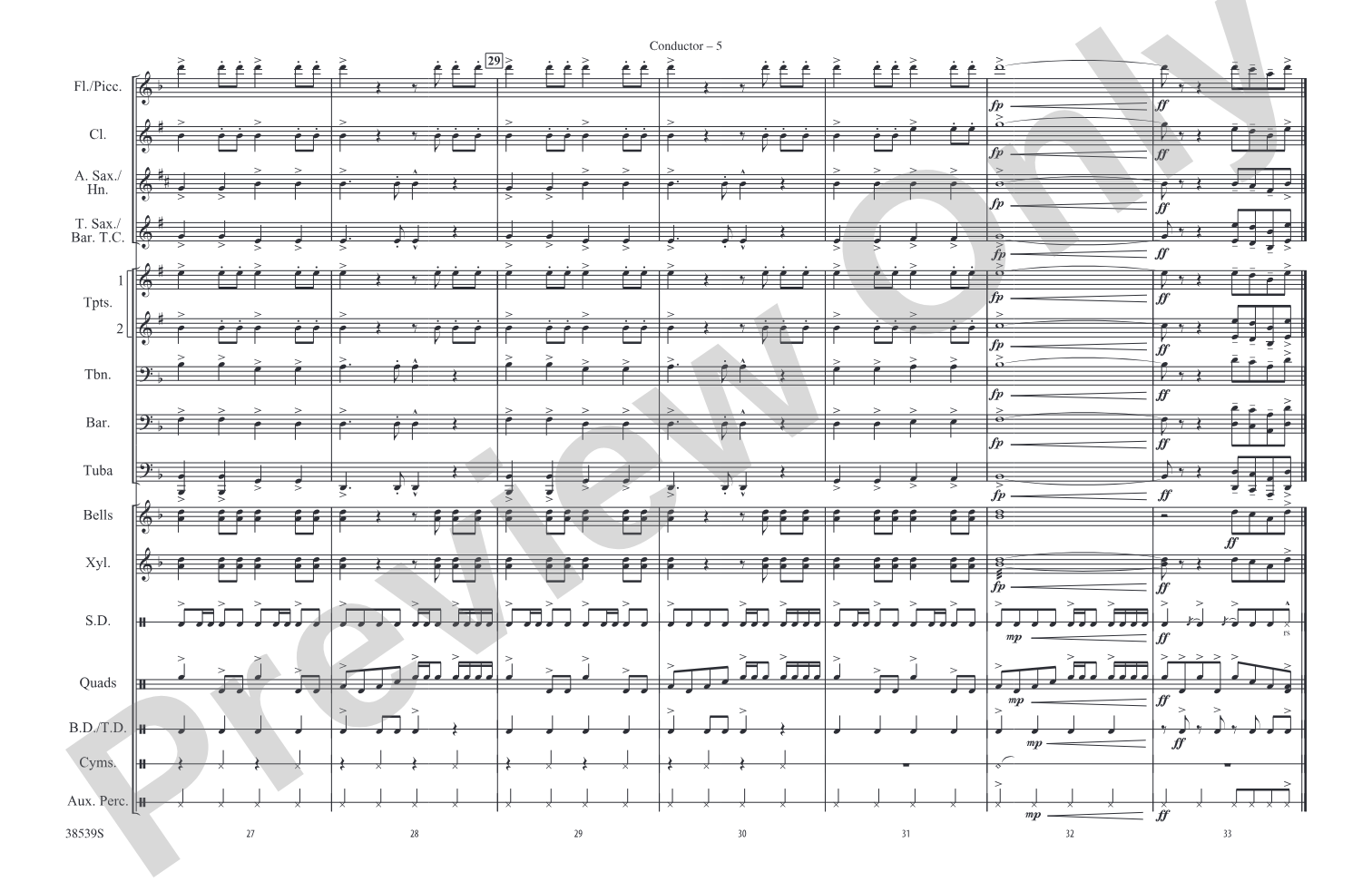 Let It Rock: Marching Band Conductor Score & Parts
