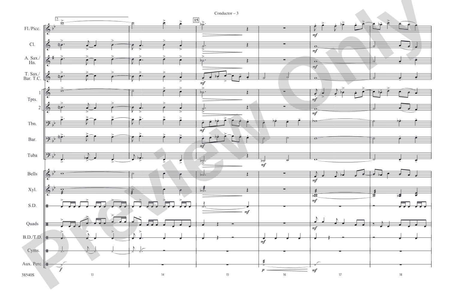 La Fiesta Del Tigre: Score