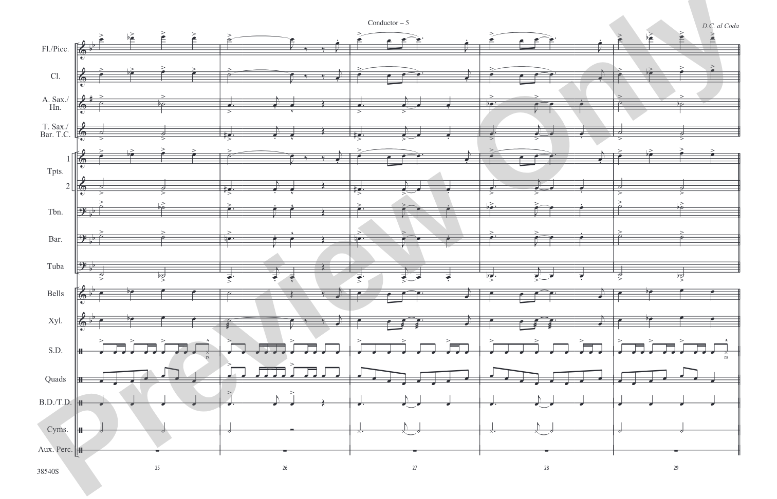 La Fiesta Del Tigre: Score