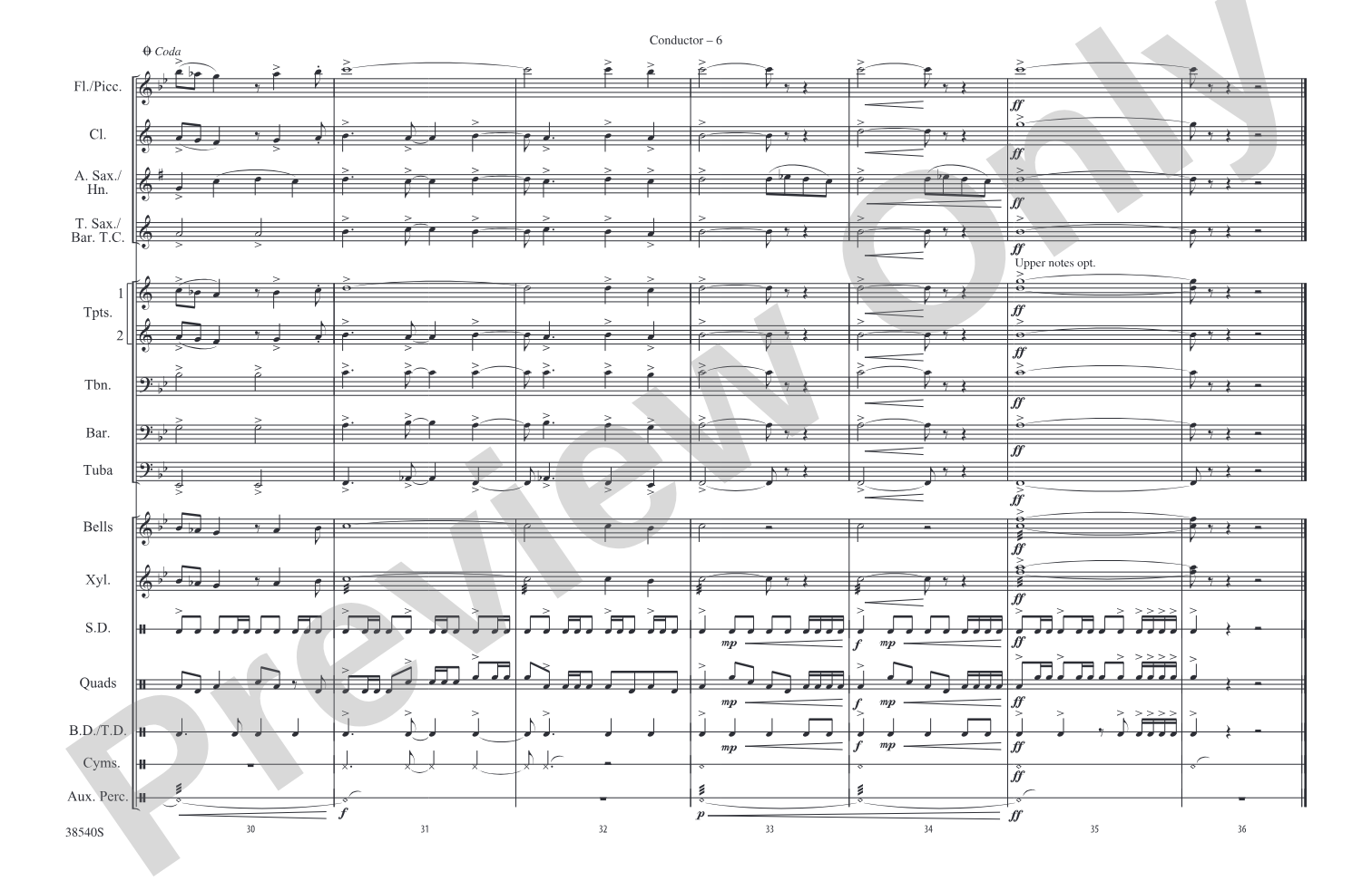 La Fiesta Del Tigre: Score