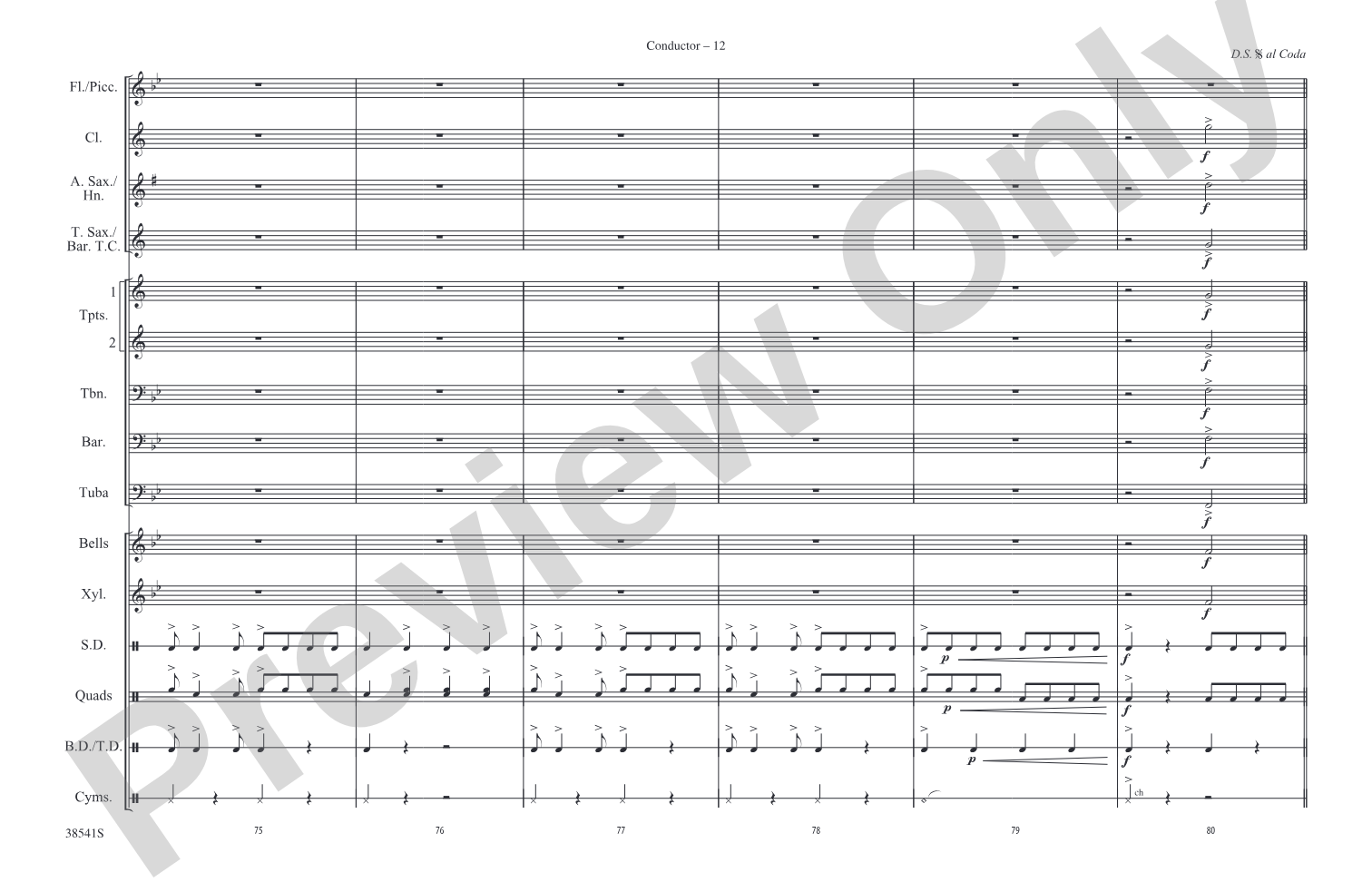 A Star-Spangled March: Marching Band Conductor Score & Parts