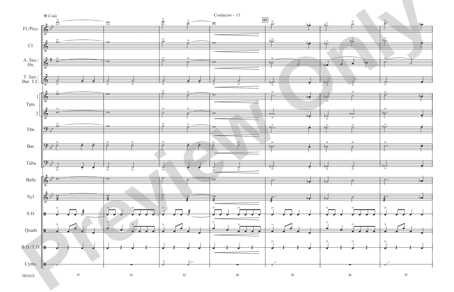 A Star-Spangled March: Marching Band Conductor Score & Parts
