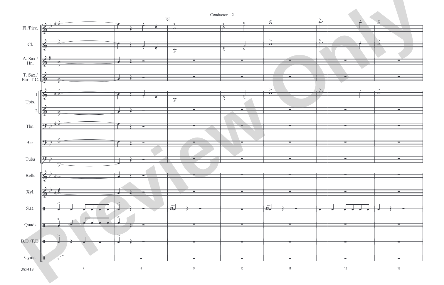A Star-Spangled March: Marching Band Conductor Score & Parts
