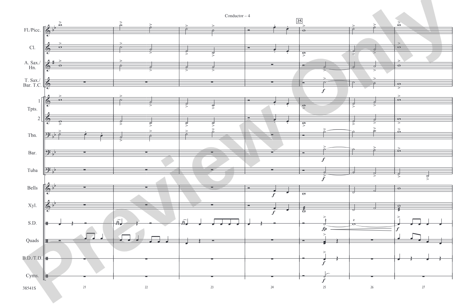 A Star-Spangled March: Marching Band Conductor Score & Parts