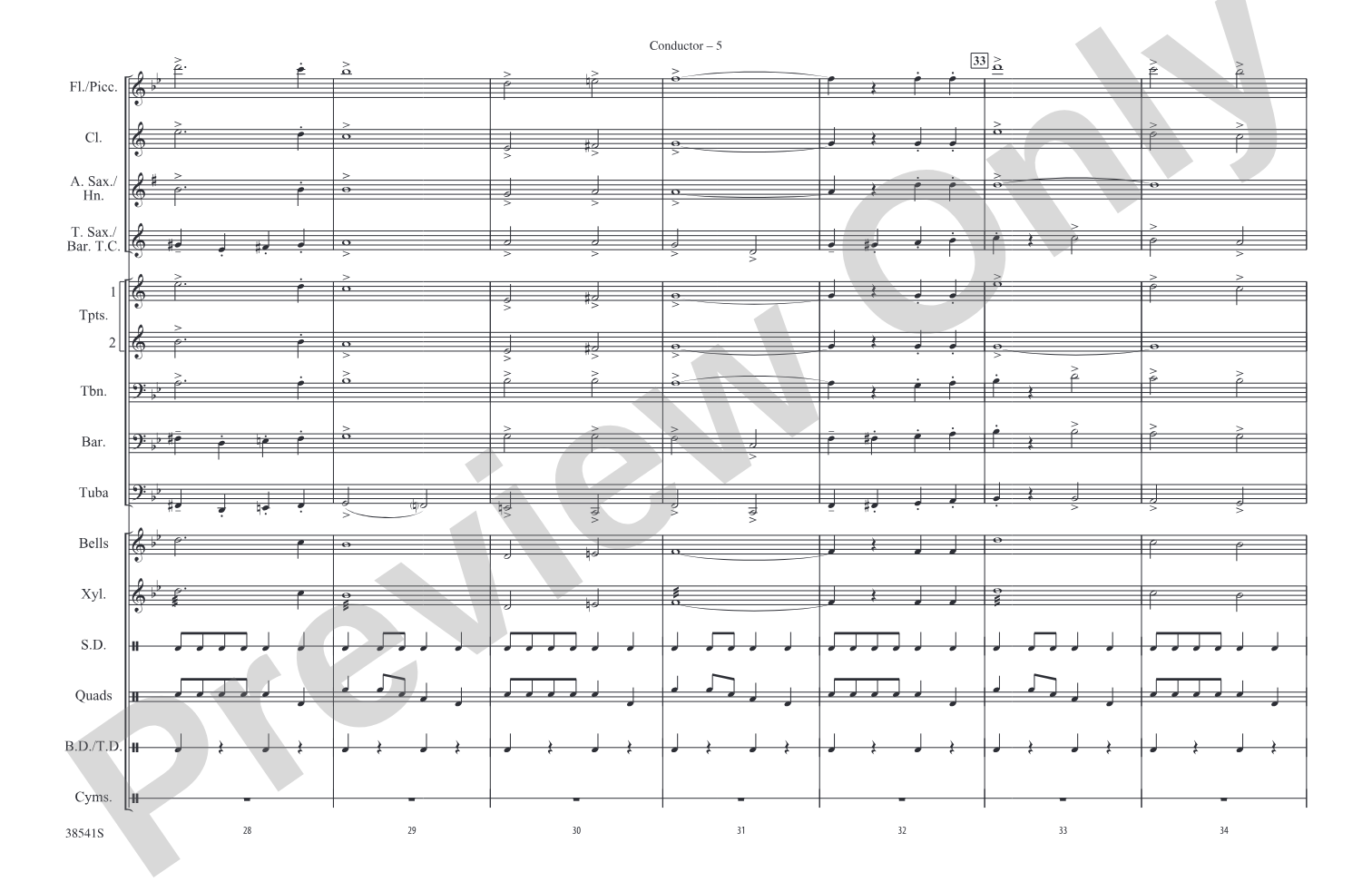 A Star-Spangled March: Marching Band Conductor Score & Parts