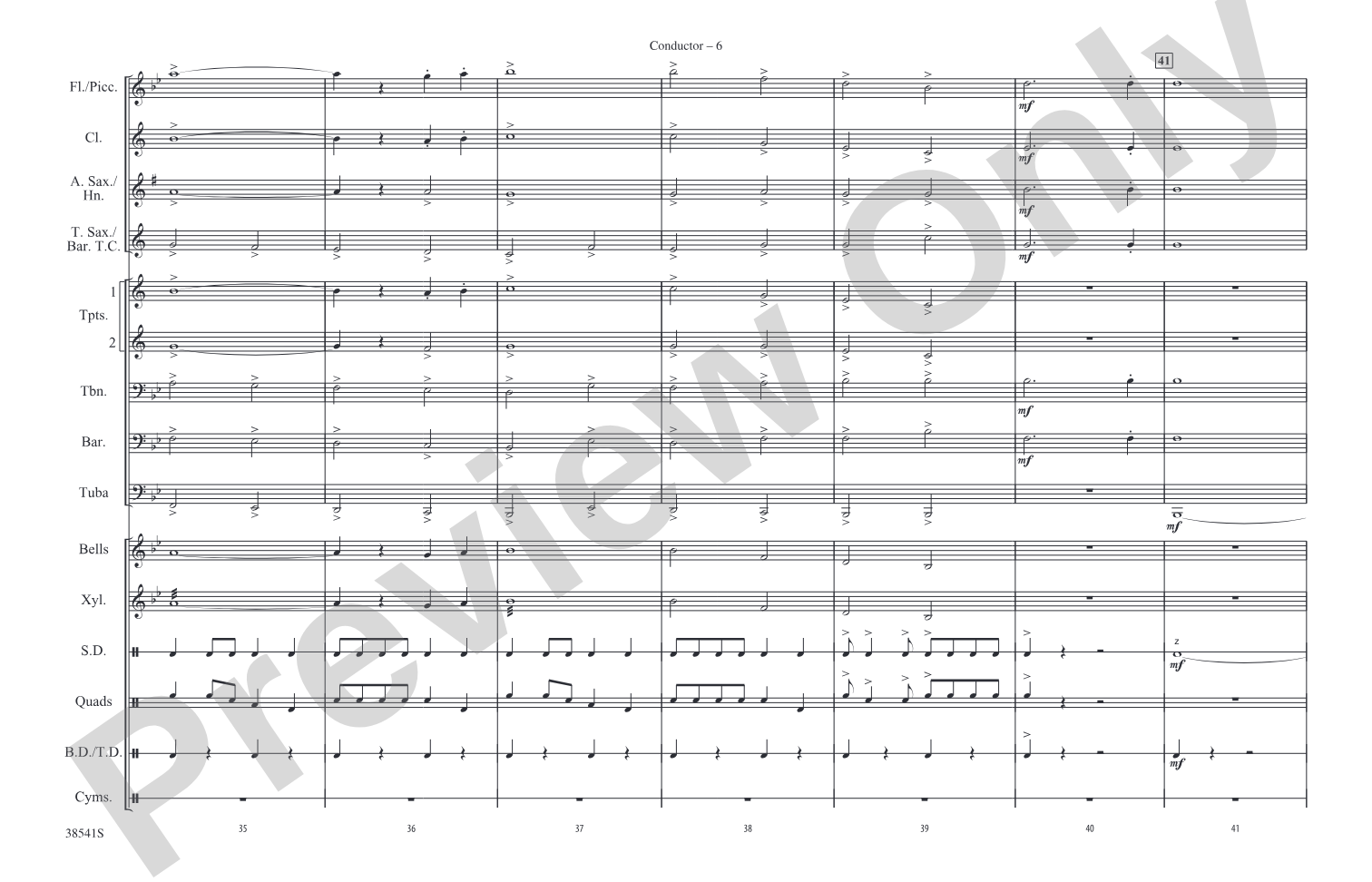 A Star-Spangled March: Marching Band Conductor Score & Parts