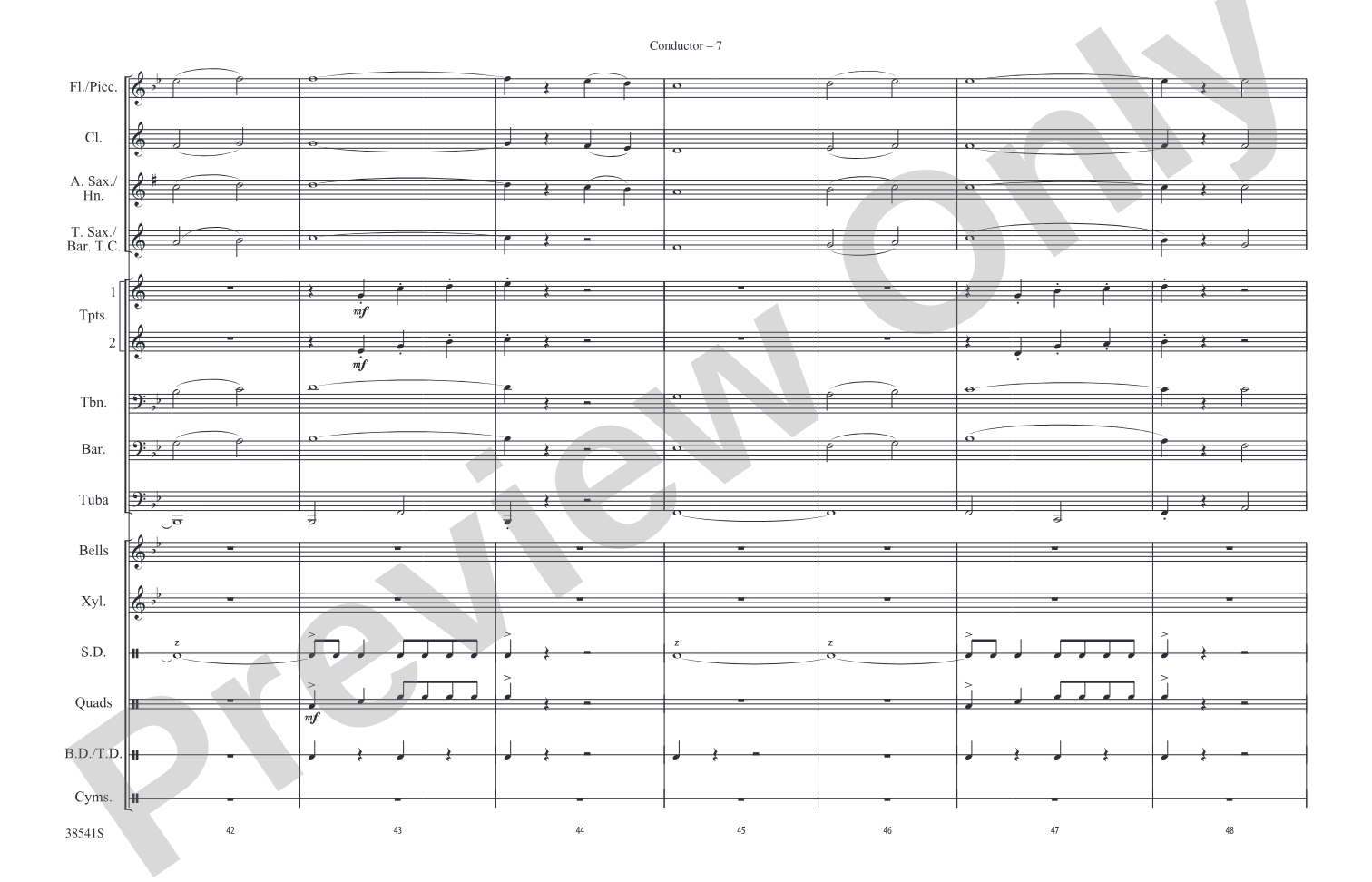A Star-Spangled March: Marching Band Conductor Score & Parts