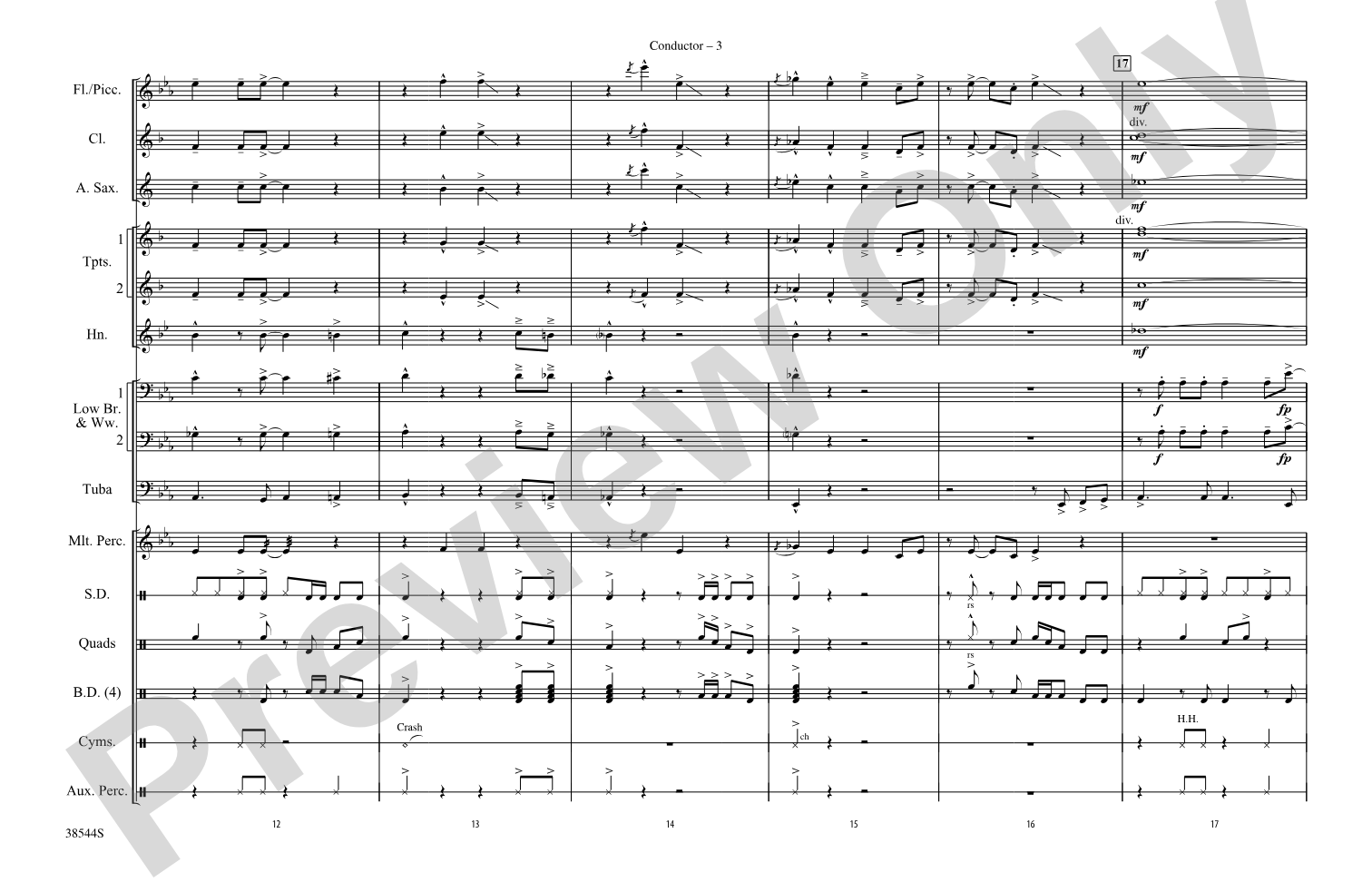 Great Balls of Fire: Marching Band Conductor Score & Parts