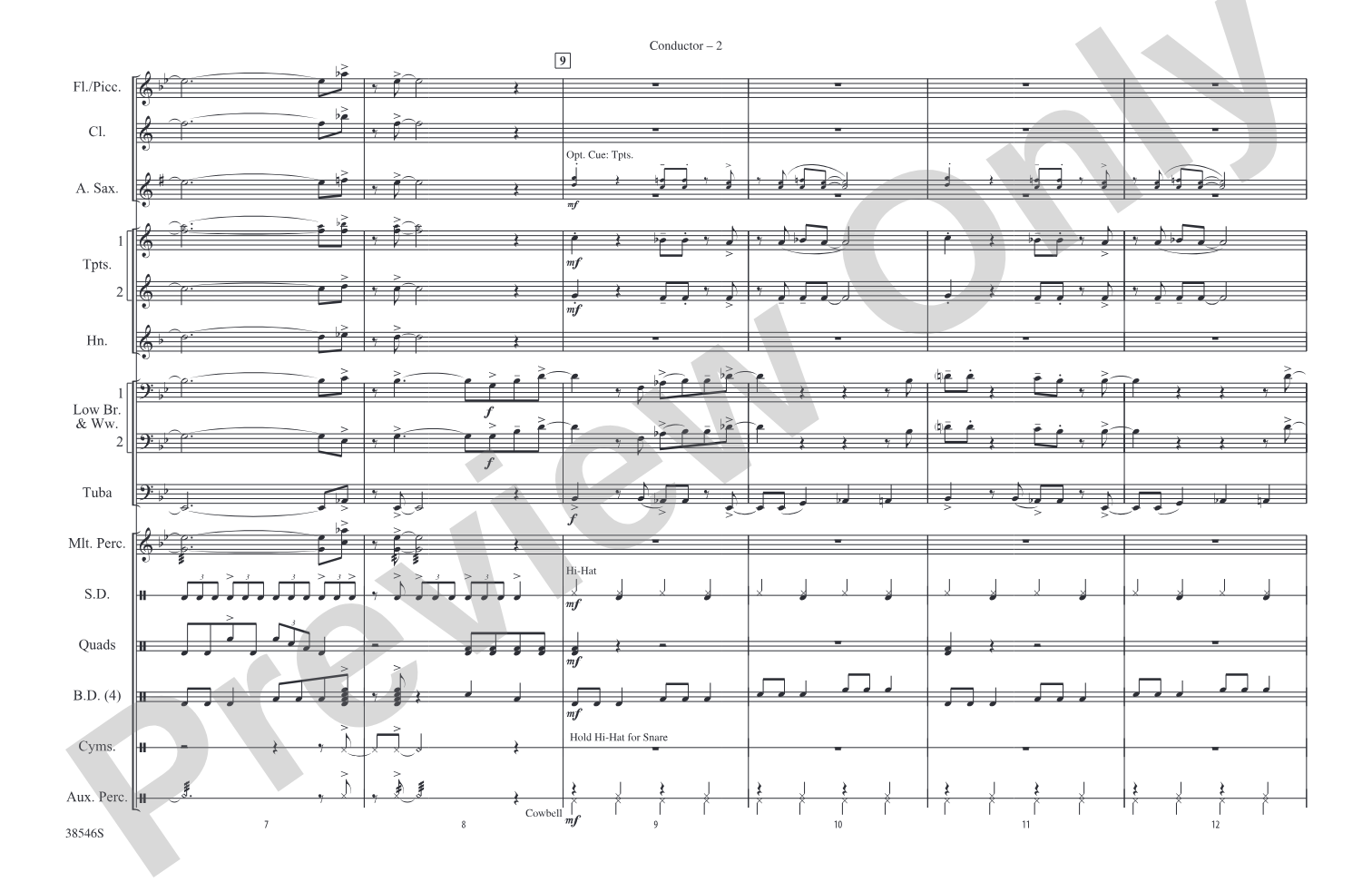 Can't Get Enough (Of Your Love): Marching Band Conductor Score & Parts