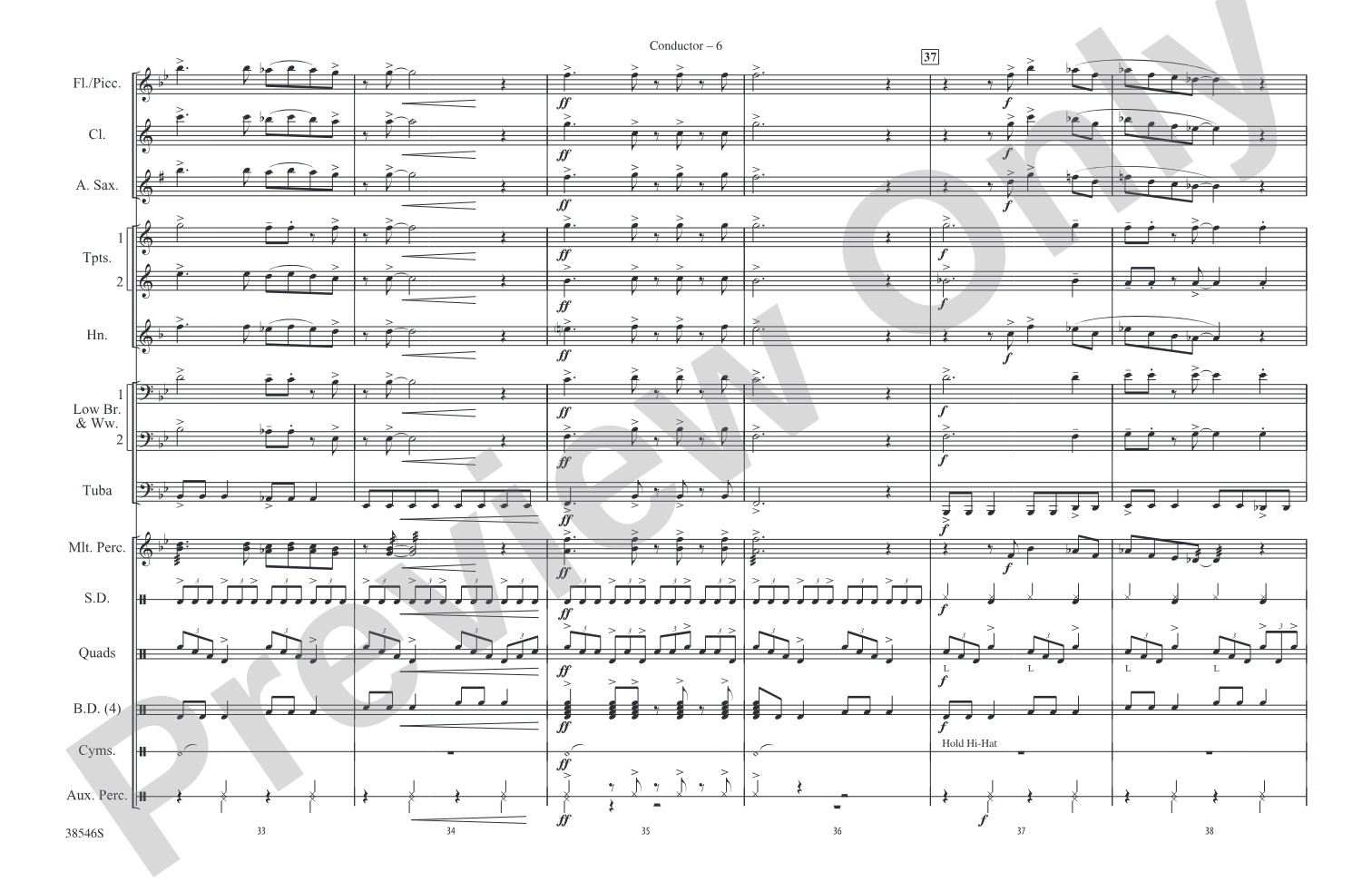 Can't Get Enough (Of Your Love): Marching Band Conductor Score & Parts