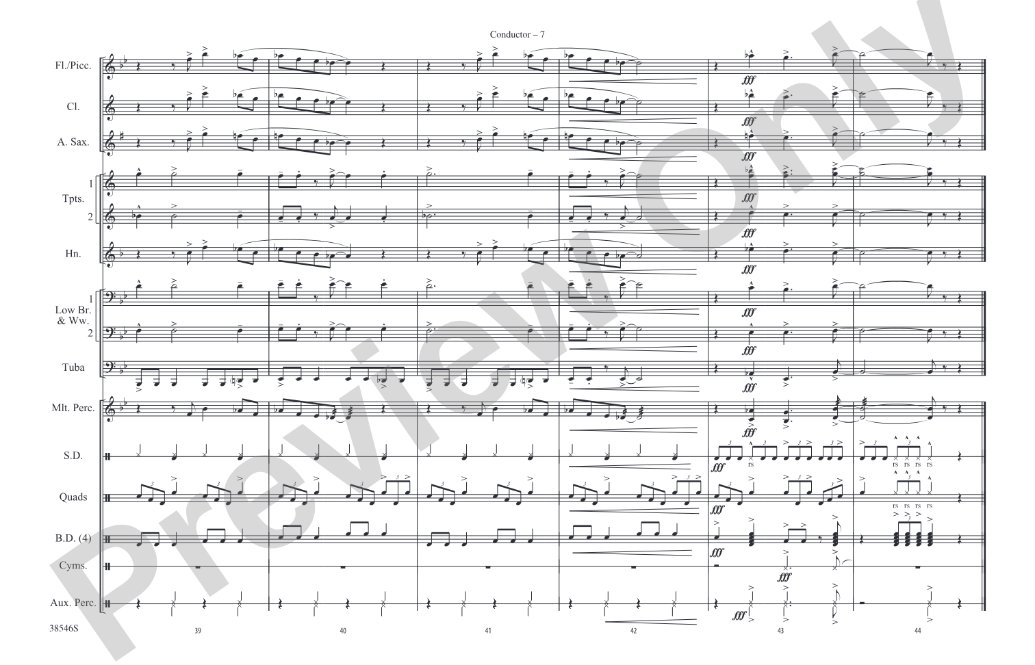 Can't Get Enough (Of Your Love): Marching Band Conductor Score & Parts