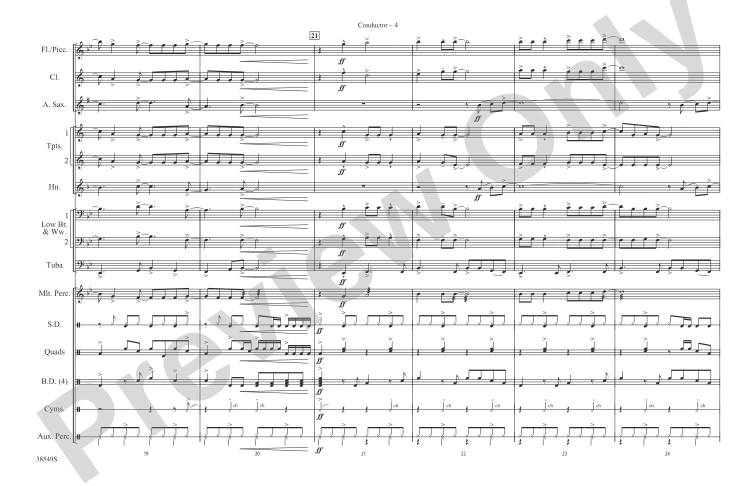 Cheeseburger in Paradise: Marching Band Conductor Score & Parts