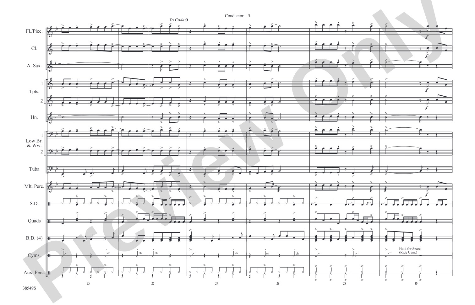 Cheeseburger in Paradise: Marching Band Conductor Score & Parts