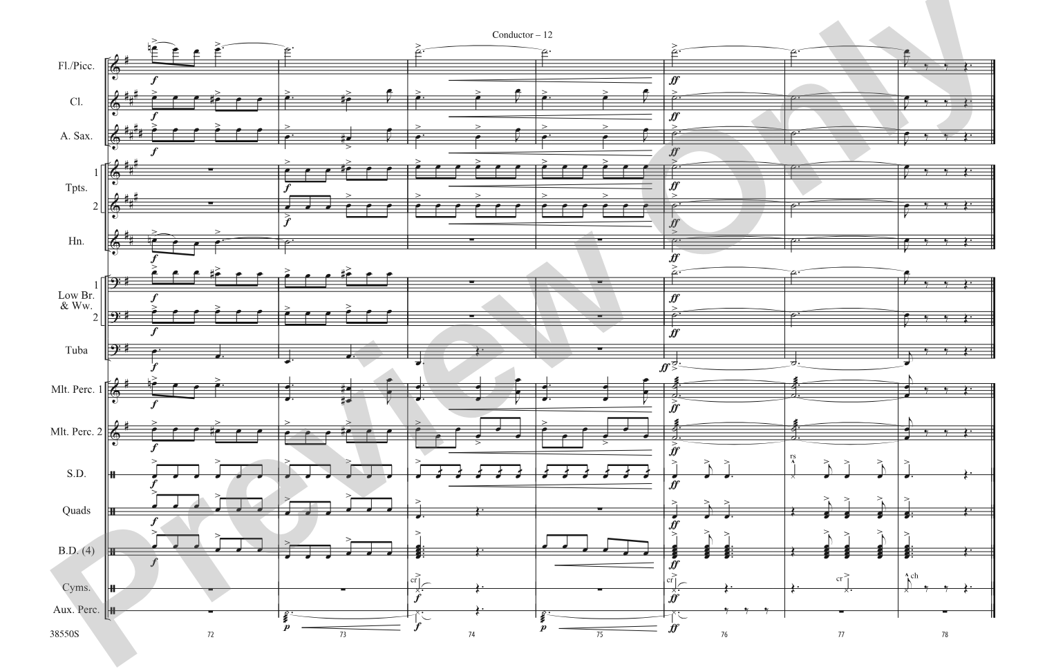 Harry Potter: The Music, Part 1: Marching Band Conductor Score & Parts