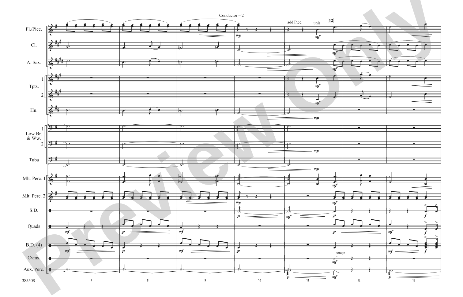 Harry Potter: The Music, Part 1: Marching Band Conductor Score & Parts