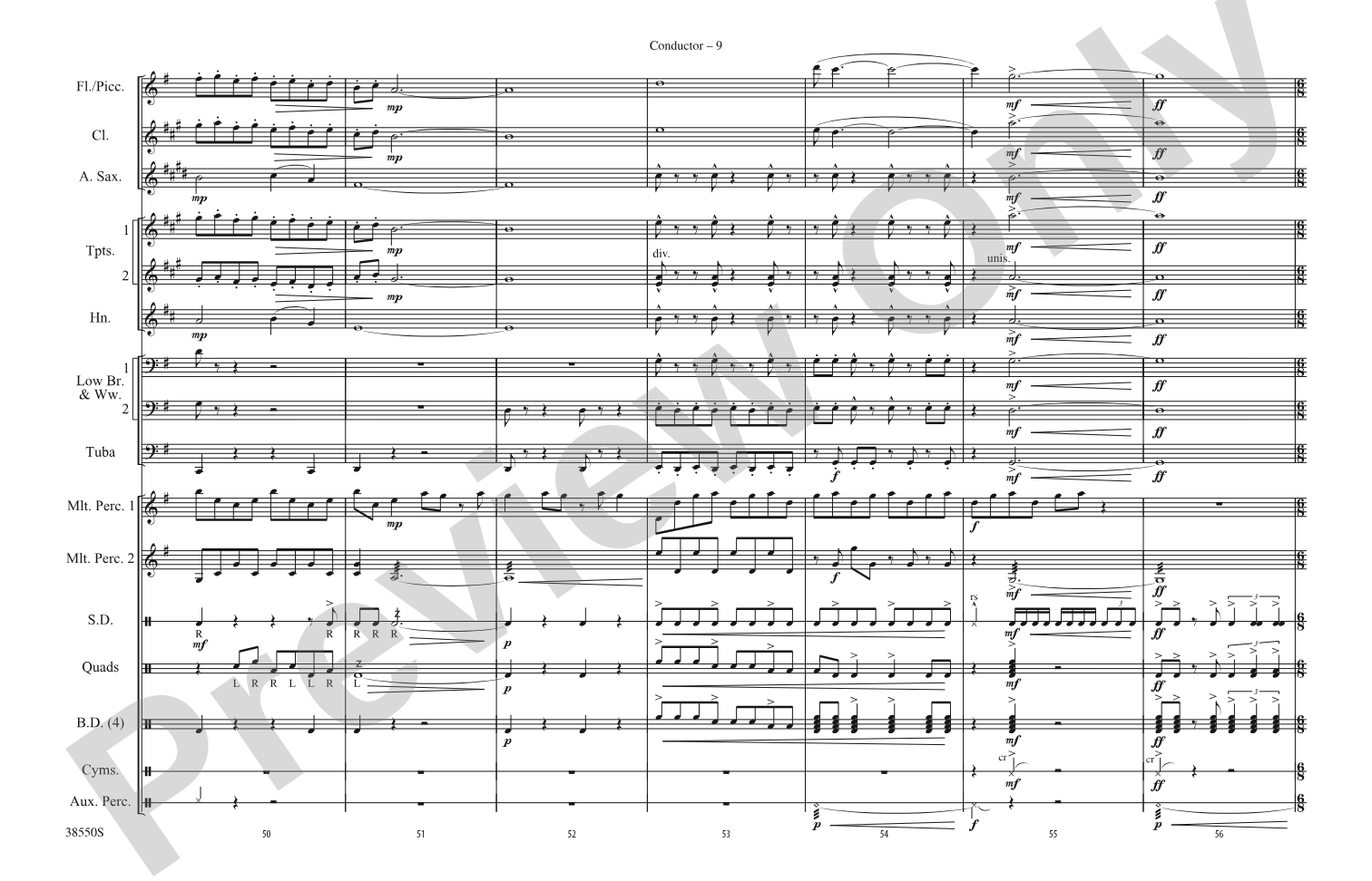 Harry Potter: The Music, Part 1: Marching Band Conductor Score & Parts