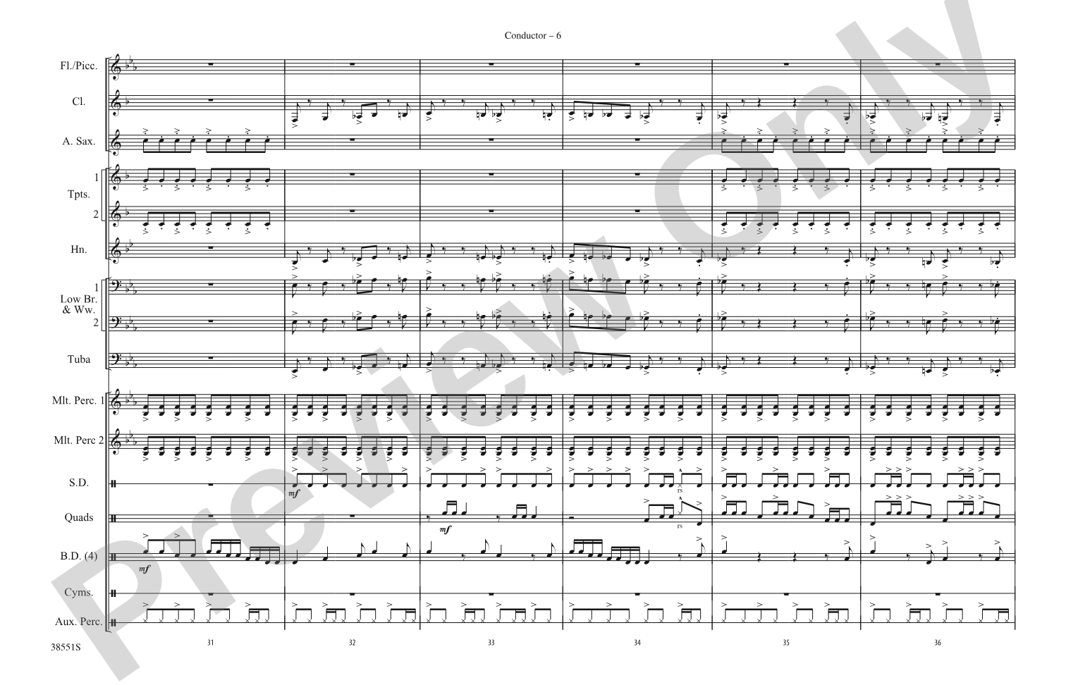 Harry Potter: The Music, Part 2: Marching Band Conductor Score & Parts