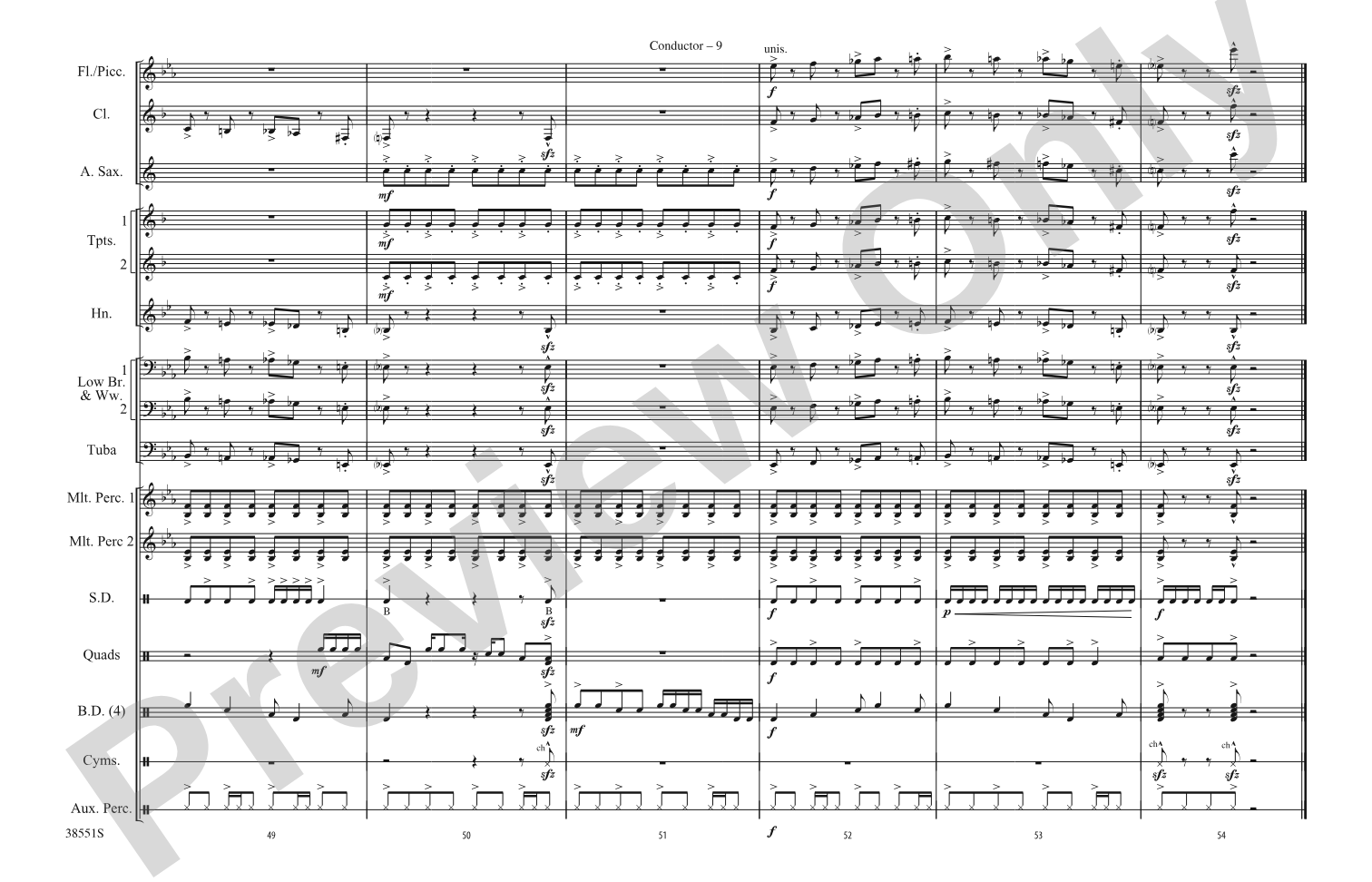 Harry Potter: The Music, Part 2: Marching Band Conductor Score & Parts
