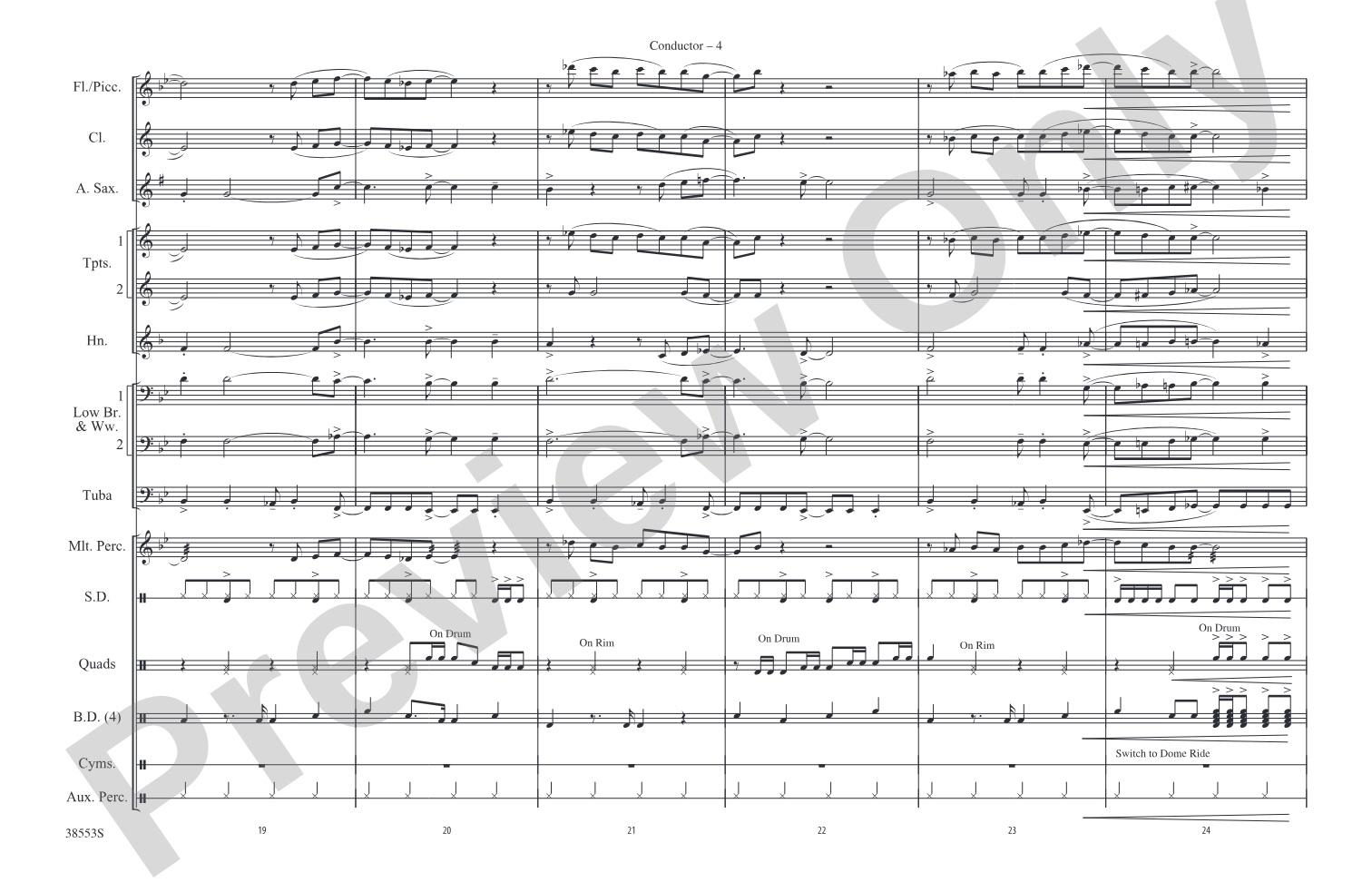 We Are Family: Marching Band Conductor Score & Parts