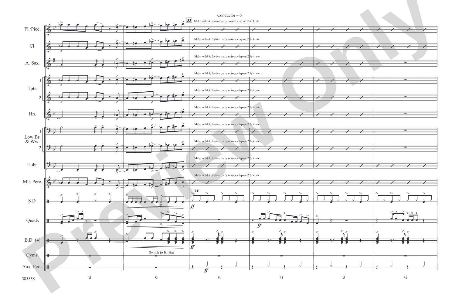 We Are Family: Marching Band Conductor Score & Parts