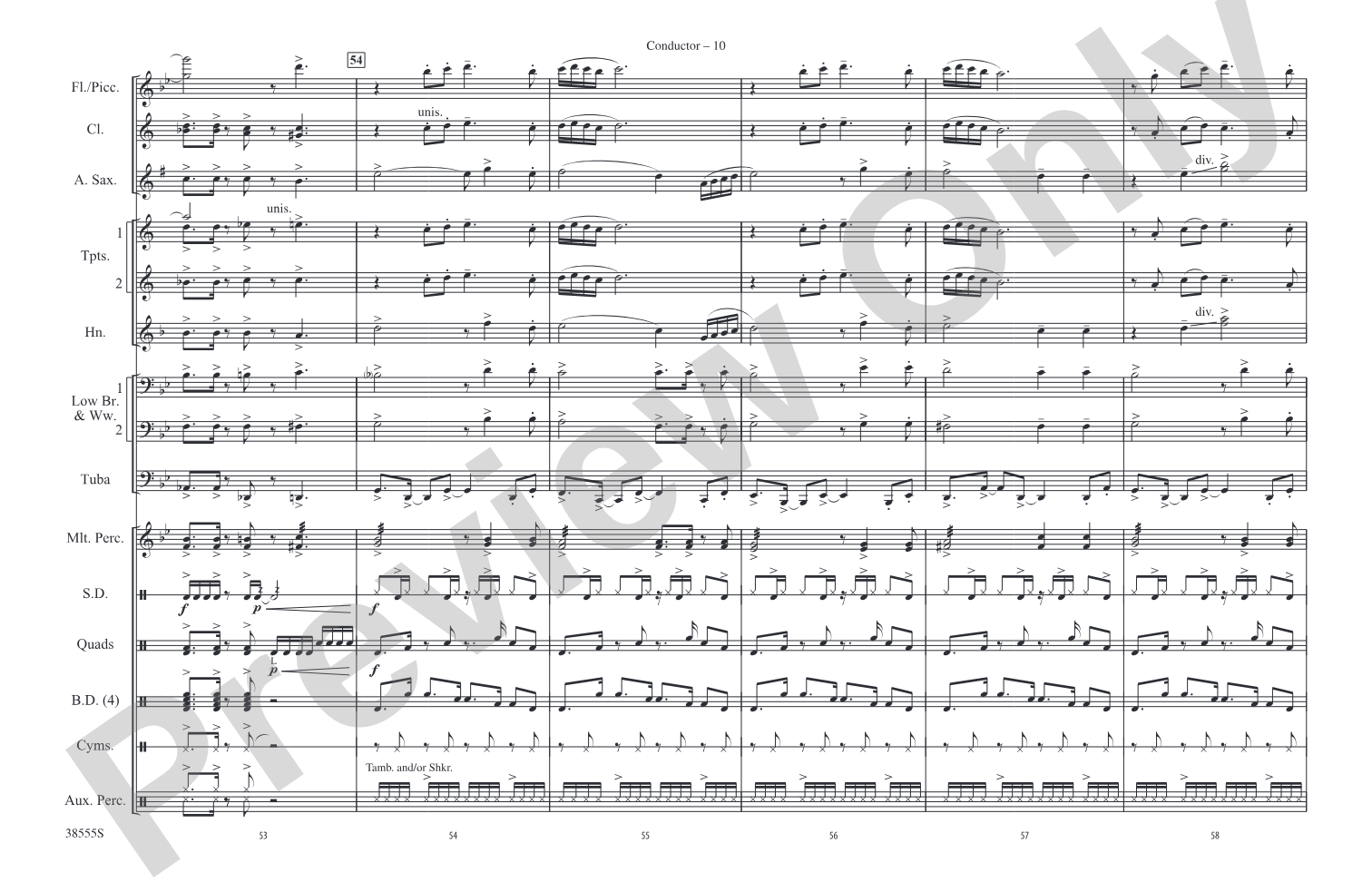 Galeón: Marching Band Conductor Score & Parts