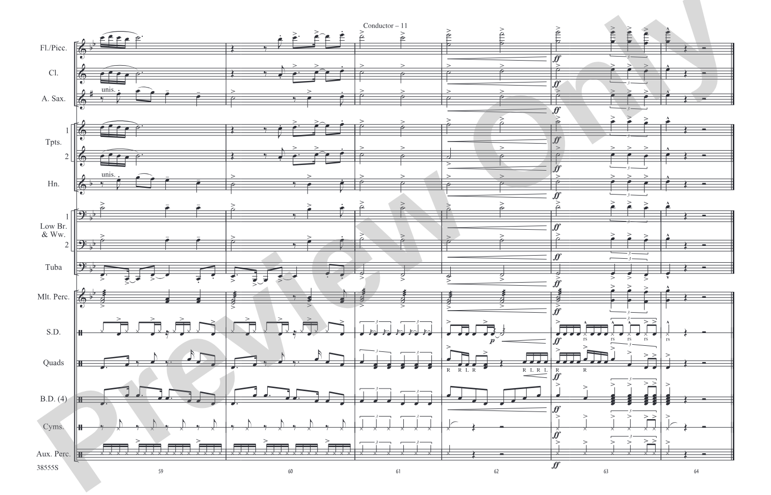 Galeón: Marching Band Conductor Score & Parts