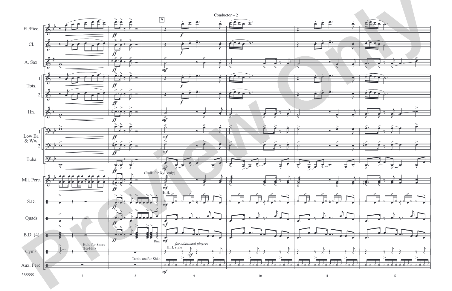 Galeón: Marching Band Conductor Score & Parts