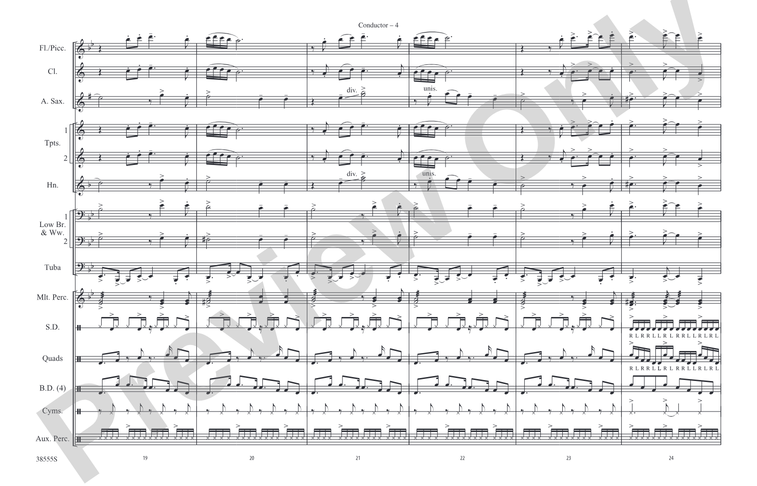 Galeón: Marching Band Conductor Score & Parts